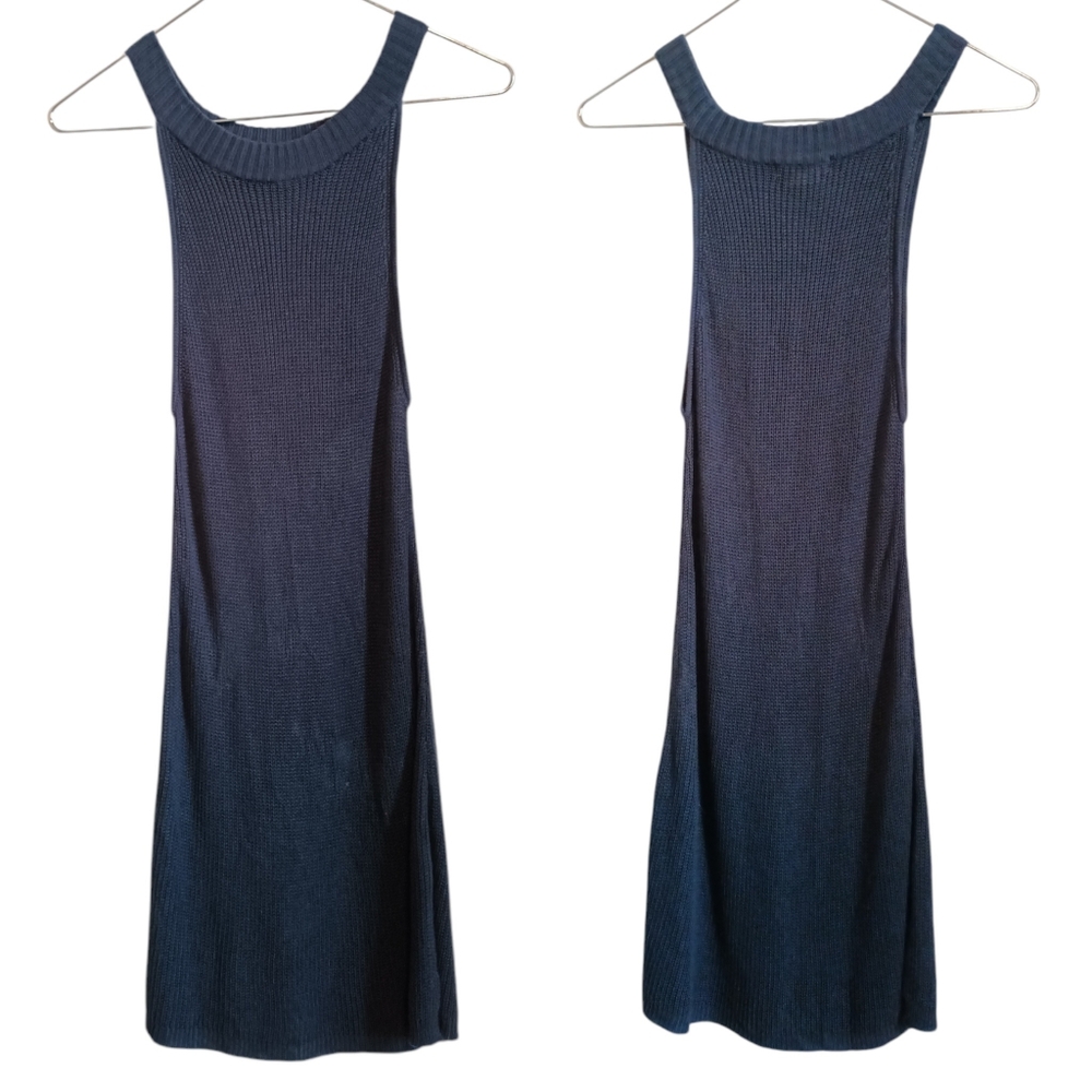 The Hanger Blue Tank Sweater Knit Tunic L